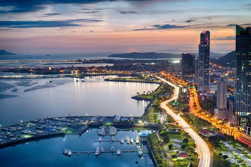 Evening View of Panama City